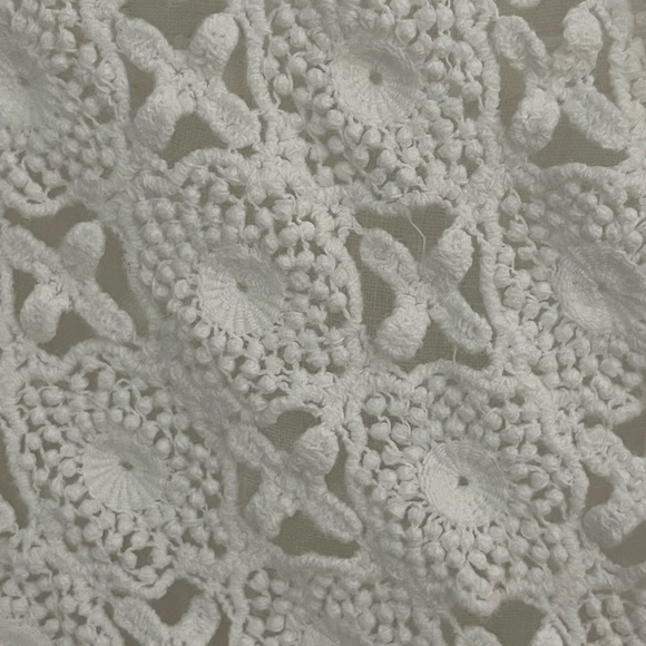 Malvin women’s 100% linen white 3/4 sleeve festival bohemian hippie blouse Small - Picture 5 of 11